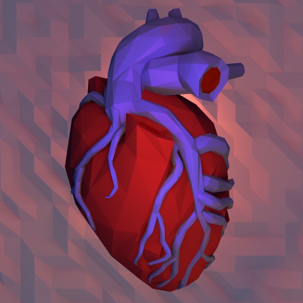 Low poly heart preview image 1